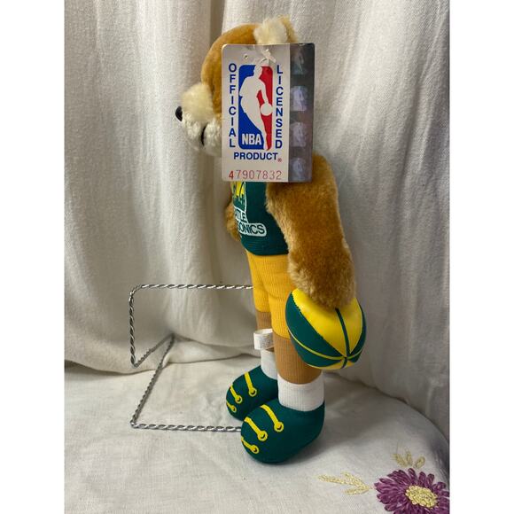 Vintage 1994, Seattle Supersonics Plush Teddy Bear with Basketball. - Picture 9 of 9